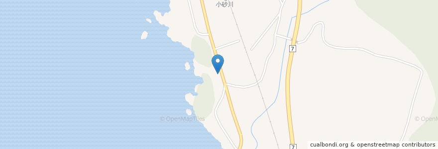 Mapa de ubicacion de 上浜郵便局 en Jepun, 秋田県, にかほ市.