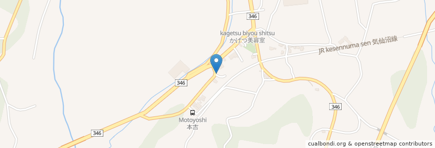 Mapa de ubicacion de 居酒屋真魚ちゃん en اليابان, 宮城県, 気仙沼市.