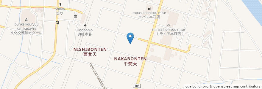 Mapa de ubicacion de ひかり薬局 en Japon, Préfecture D'Akita, 由利本荘市.