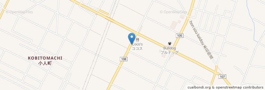 Mapa de ubicacion de 由利調剤薬局 南店 en 日本, 秋田県, 由利本荘市.
