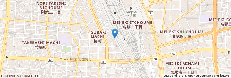 Mapa de ubicacion de Yebisu Bar en Japon, Préfecture D'Aichi, 名古屋市, 中村区.