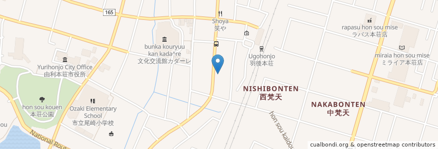 Mapa de ubicacion de さろっと 本荘店 en 日本, 秋田県, 由利本荘市.