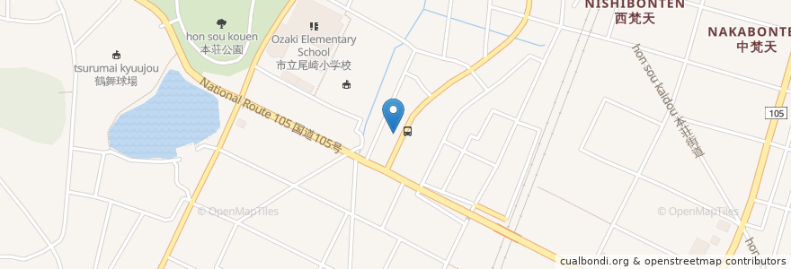 Mapa de ubicacion de Wine & Bar 欧食酒場 en 日本, 秋田県, 由利本荘市.