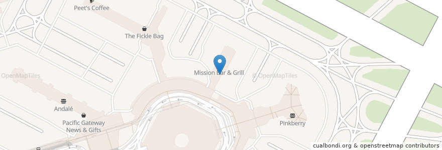 Mapa de ubicacion de Mission Bar & Grill en Соединённые Штаты Америки, Калифорния, San Mateo County.