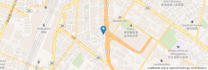 Mapa de ubicacion de なか卯 en 日本, 东京都/東京都, 豊島区.