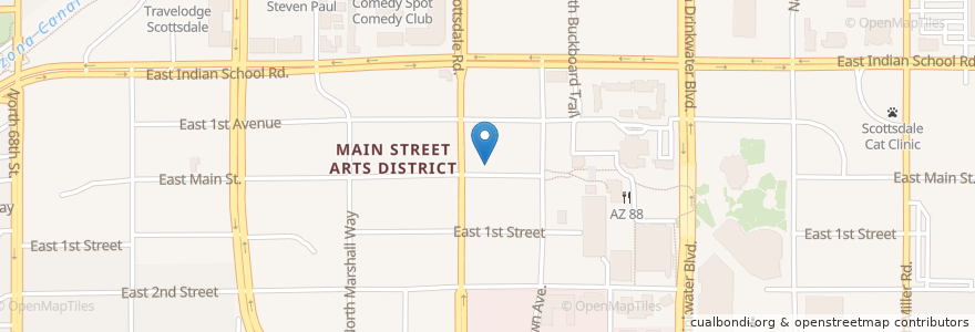 Mapa de ubicacion de David’s en Соединённые Штаты Америки, Аризона, Maricopa County, Скоттсдейл.