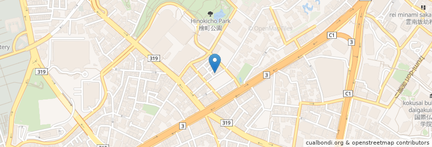 Mapa de ubicacion de Trattoria en Jepun, 東京都, 港区.