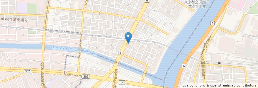 Mapa de ubicacion de うどんが呼んでいる en Giappone, Tokyo, 台東区.