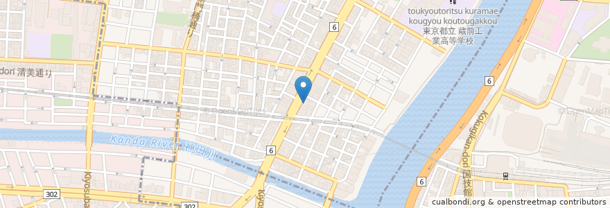 Mapa de ubicacion de 魚鮮水産 浅草橋久月店 en 日本, 東京都, 台東区.