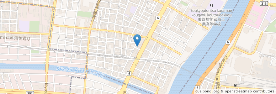 Mapa de ubicacion de 巡りや en Japonya, 東京都, 台東区.