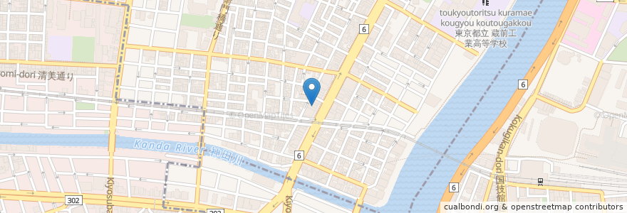 Mapa de ubicacion de 博多満月 en 日本, 東京都, 台東区.