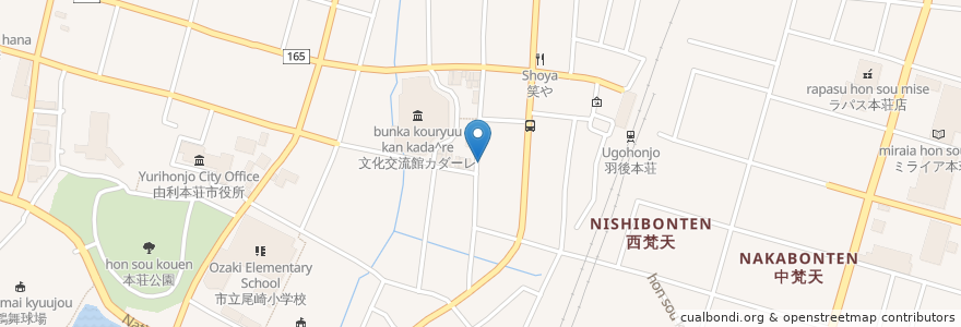 Mapa de ubicacion de 鮨福助 en Japonya, 秋田県, 由利本荘市.