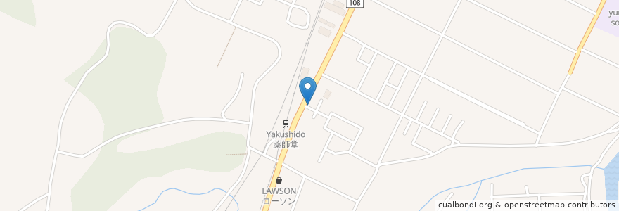 Mapa de ubicacion de 子吉駐在所 en اليابان, أكيتا, 由利本荘市.