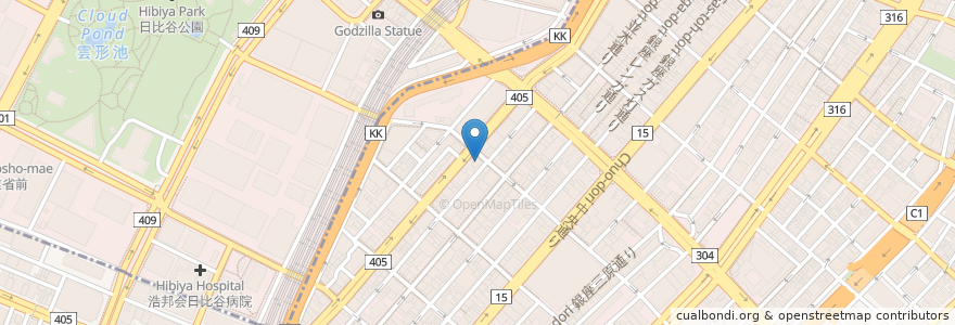 Mapa de ubicacion de ビフテキのカワムラ 東京銀座店 en 日本, 東京都.