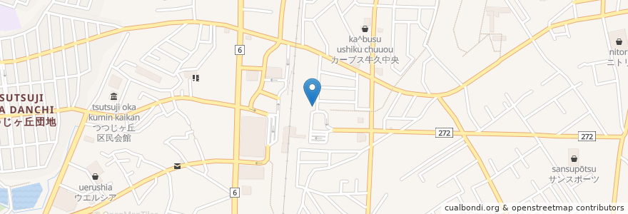 Mapa de ubicacion de Orixレンタカー en 일본, 이바라키현, 牛久市.