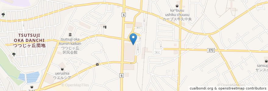 Mapa de ubicacion de mitsui-sumitomo bank en اليابان, إيباراكي, 牛久市.