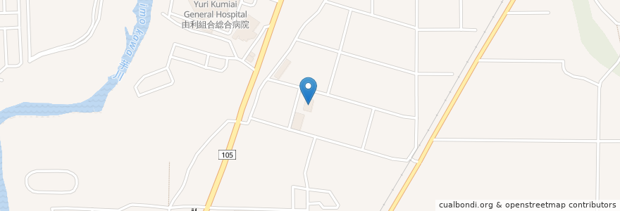 Mapa de ubicacion de 本荘自動車学校 en Япония, Акита, 由利本荘市.