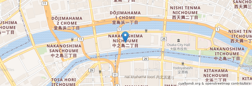 Mapa de ubicacion de ホリーズカフェ en Japan, 大阪府, Osaka, 北区.
