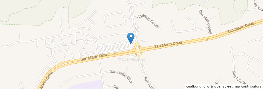 Mapa de ubicacion de San Marin Dental en United States, California, Marin County, Novato.