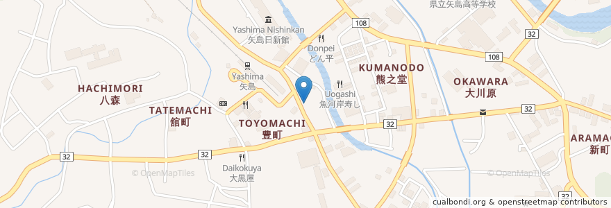 Mapa de ubicacion de 居酒屋千 en Japan, Präfektur Akita, 由利本荘市.