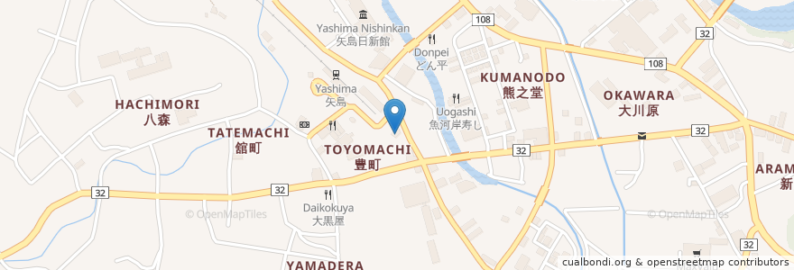 Mapa de ubicacion de スナックよしまる en 日本, 秋田県, 由利本荘市.