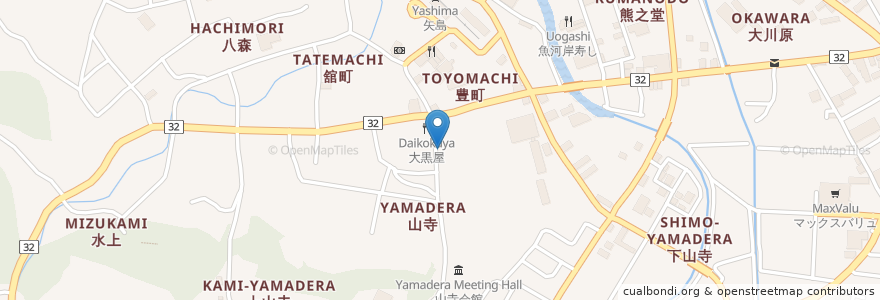 Mapa de ubicacion de 小料理りえ子 en Japão, 秋田県, 由利本荘市.