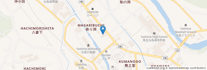 Mapa de ubicacion de 佐藤医院 en 일본, 아키타현, 由利本荘市.