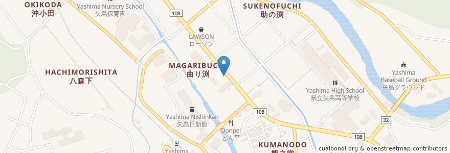 Mapa de ubicacion de やしま調剤薬局 en Japan, Präfektur Akita, 由利本荘市.