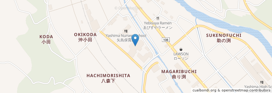 Mapa de ubicacion de 特別養護老人ホーム ふるさと矢島 en Japan, Präfektur Akita, 由利本荘市.