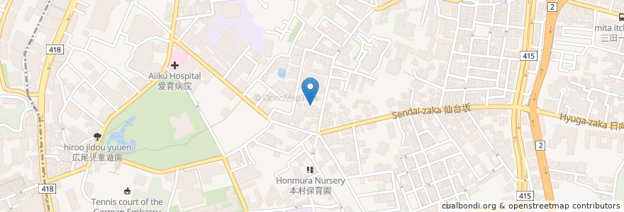Mapa de ubicacion de アルゼンチン大使館 en 일본, 도쿄도, 미나토.