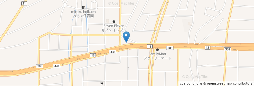Mapa de ubicacion de エッソ en Jepun, 大阪府, 東大阪市.