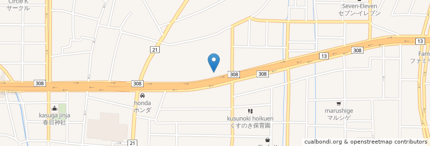 Mapa de ubicacion de 無添くら寿司 角田店 en Japan, 大阪府, 東大阪市.
