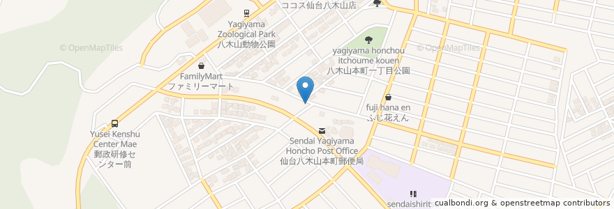 Mapa de ubicacion de 八木山薬局 en Japon, Préfecture De Miyagi, 仙台市, 太白区.