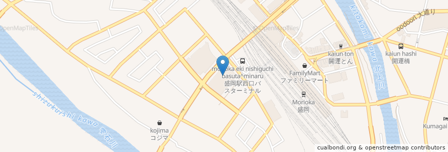 Mapa de ubicacion de G greet en Japan, 岩手県, 盛岡市.