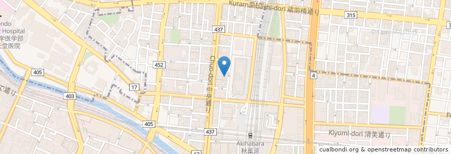 Mapa de ubicacion de 東京スタミナカレー365 en 日本, 東京都, 千代田区.