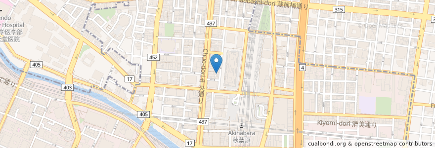 Mapa de ubicacion de 炭火焼き えびす鶏 en 日本, 東京都, 千代田区.