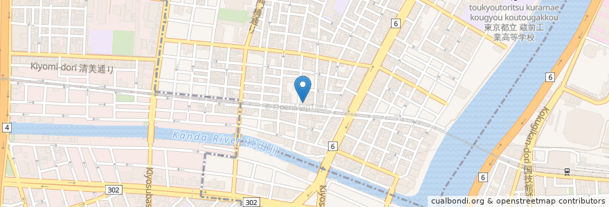 Mapa de ubicacion de 銀だこ鉄板道場 en Japan, 東京都, 台東区.