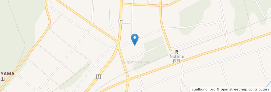 Mapa de ubicacion de 西目公民館シーガル en 일본, 아키타현, 由利本荘市.