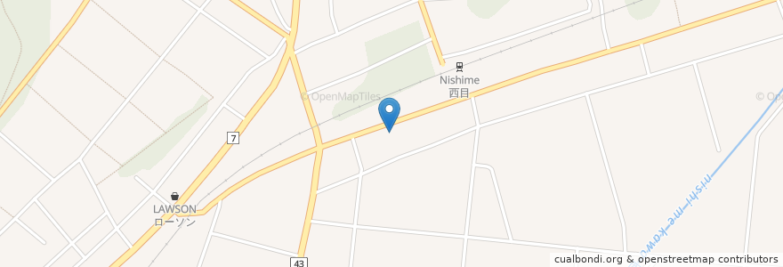 Mapa de ubicacion de JA秋田しんせい 西目支店 en Япония, Акита, 由利本荘市.