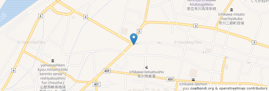 Mapa de ubicacion de ENEOS en Giappone, Prefettura Di Yamanashi, 西八代郡, 市川三郷町.