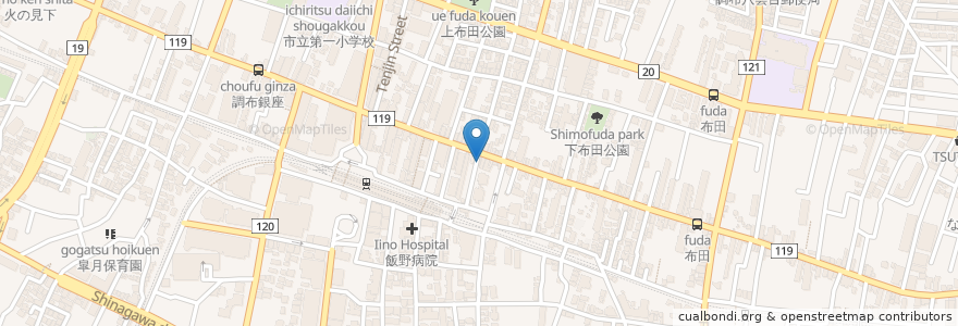 Mapa de ubicacion de Jewel en Japonya, 東京都, 調布市.