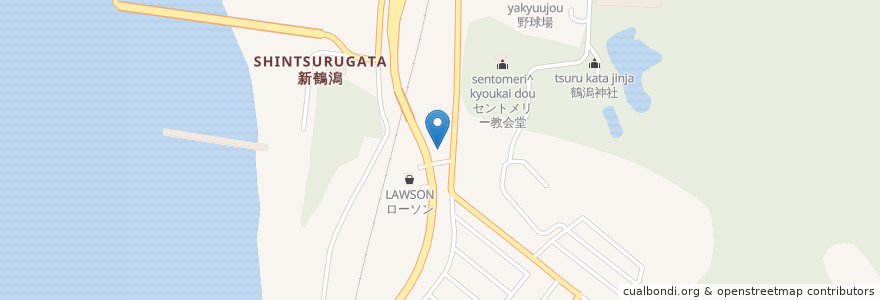 Mapa de ubicacion de 北都銀行 岩城支店 en Japão, 秋田県, 由利本荘市.