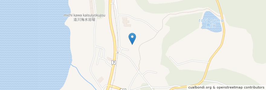 Mapa de ubicacion de 道川保育園 en Japão, 秋田県, 由利本荘市.