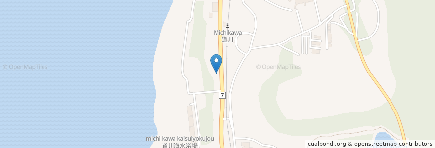 Mapa de ubicacion de 羽後信用金庫 岩城支店 en 일본, 아키타현, 由利本荘市.