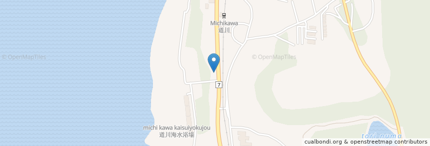 Mapa de ubicacion de 岩城駐在所 en Japan, Präfektur Akita, 由利本荘市.