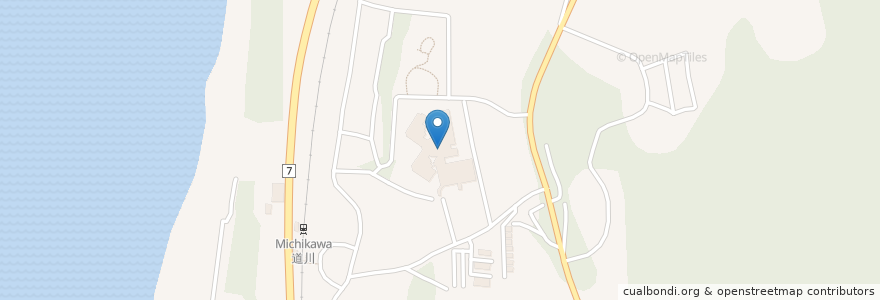 Mapa de ubicacion de あきた病院 en 일본, 아키타현, 由利本荘市.