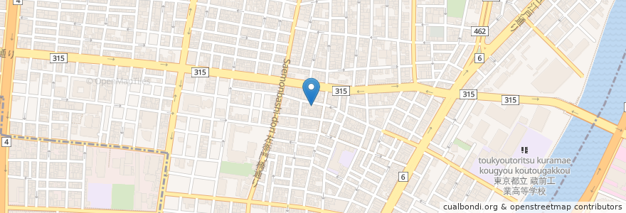 Mapa de ubicacion de AZABU GOSPEL CHURCH en 日本, 東京都, 台東区.