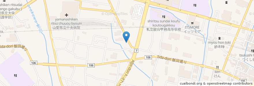 Mapa de ubicacion de ゼネラル en ژاپن, 山梨県, 甲府市.