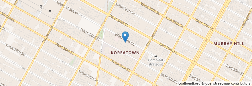 Mapa de ubicacion de Turntable Chicken Jazz en 美利坚合众国/美利堅合眾國, 纽约州 / 紐約州, 纽约, 纽约县, Manhattan, Manhattan Community Board 5.