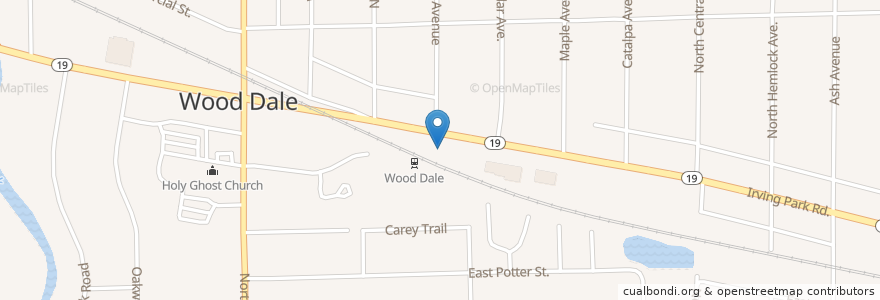 Mapa de ubicacion de Christy's en 미국, 일리노이, Dupage County, Wood Dale.